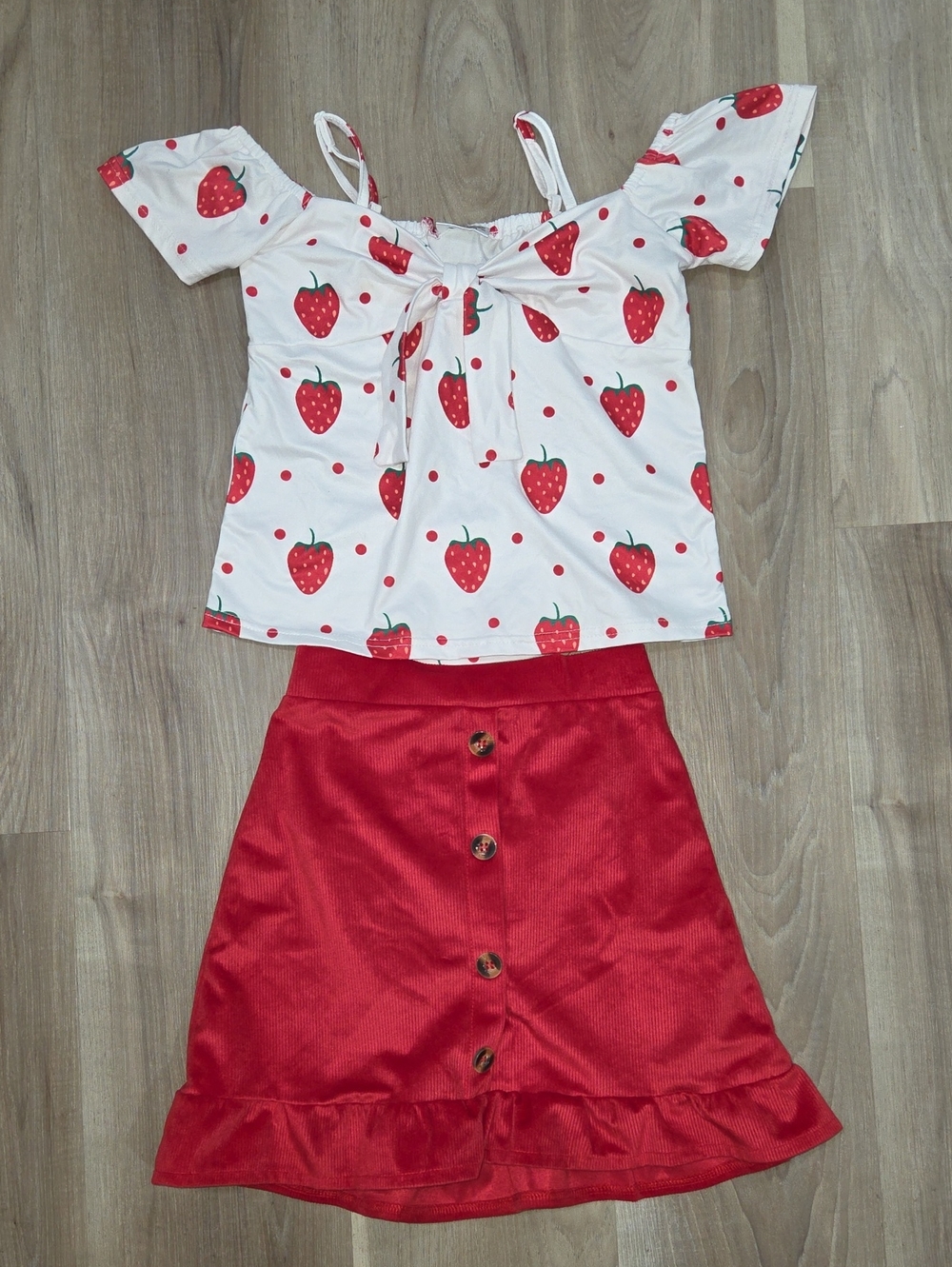 Little Girls Boutique Strawberry Matching Set